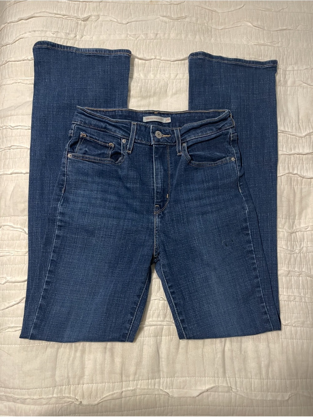 Levi's Women's Boot Cut Jeans in Dark Blue Denim